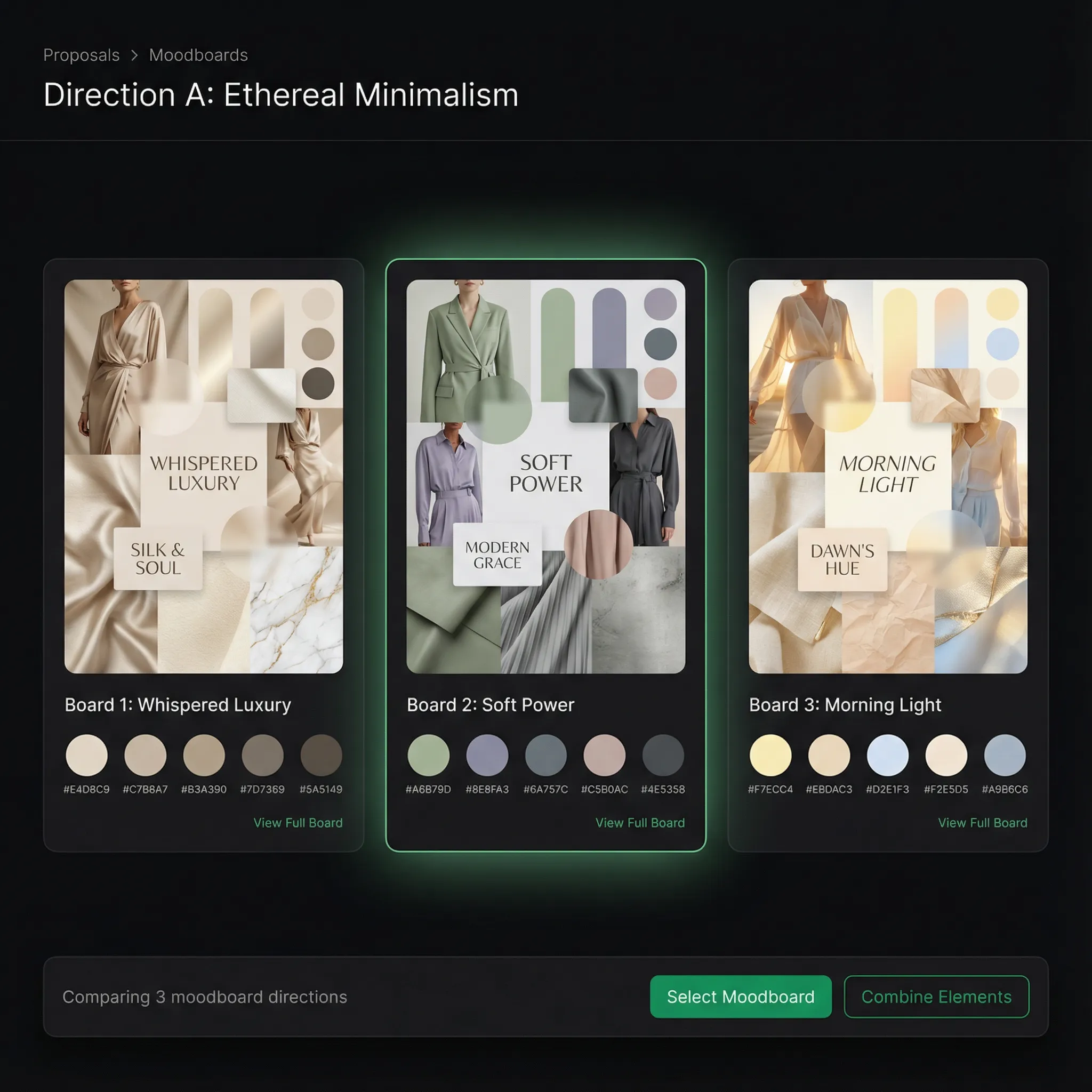 Intelligent Moodboard Interface