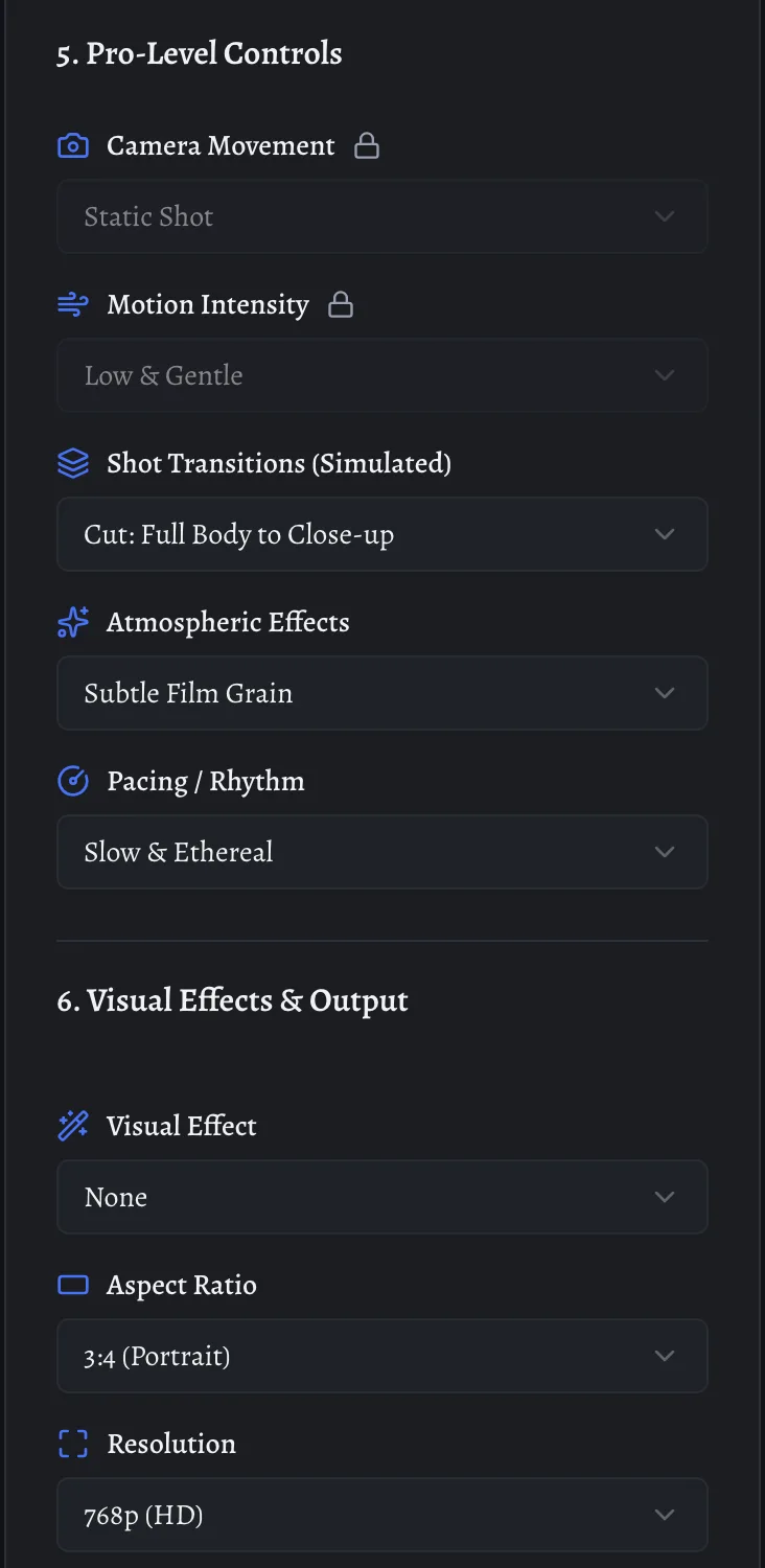 Cinematic Language Interface